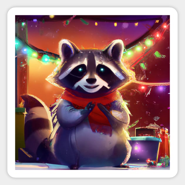 Cute Raccoon Sticker by Play Zoo